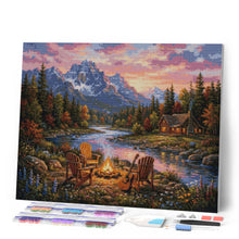 Load image into Gallery viewer, Diamond Painting - Riverside Campfire Glow