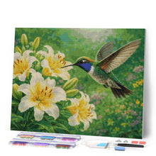 Load image into Gallery viewer, Diamond Painting - Hummingbird in Bloom
