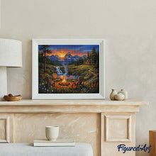Load image into Gallery viewer, Diamond Painting - Mountain Campfire Escape