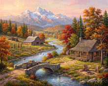 Load image into Gallery viewer, Diamond Painting - Autumn by the River