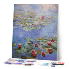Load image into Gallery viewer, Diamond Painting - Red Water Lilies - Monet