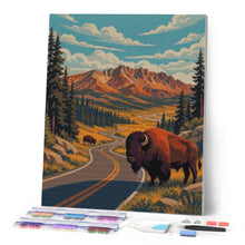 Load image into Gallery viewer, Diamond Painting - Yellowstone National Park, Lamar Valley - Wyoming