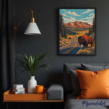 Load image into Gallery viewer, Diamond Painting - Yellowstone National Park, Lamar Valley - Wyoming