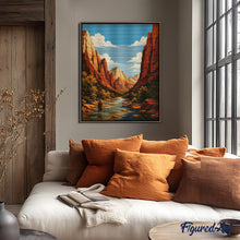 Load image into Gallery viewer, Diamond Painting - Zion National Park, Virgin River - Utah