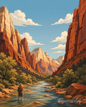 Load image into Gallery viewer, Diamond Painting - Zion National Park, Virgin River - Utah