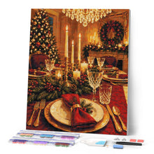 Load image into Gallery viewer, Diamond Painting - Christmas Candlelight Dinner