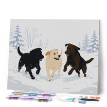 Load image into Gallery viewer, Diamond Painting - Winter Dog Play
