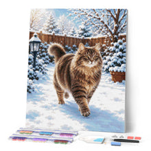 Load image into Gallery viewer, Diamond Painting - Snowbound Cat