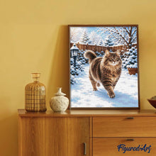 Load image into Gallery viewer, Diamond Painting - Snowbound Cat