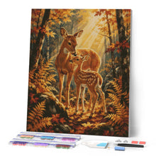 Load image into Gallery viewer, Diamond Painting - Doe and Fawn in the Clearing