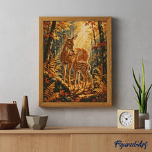Load image into Gallery viewer, Diamond Painting - Doe and Fawn in the Clearing