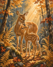 Load image into Gallery viewer, Diamond Painting - Doe and Fawn in the Clearing