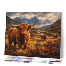 Load image into Gallery viewer, Diamond Painting - Highland Cattle Herd in the Glen