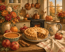 Load image into Gallery viewer, Diamond Painting - Autumn Kitchen with Fresh-Baked Pies