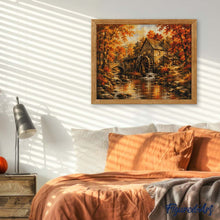 Load image into Gallery viewer, Diamond Painting - Old Watermill in Autumn