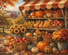 Load image into Gallery viewer, Diamond Painting - Rustic Autumn Farm Stand
