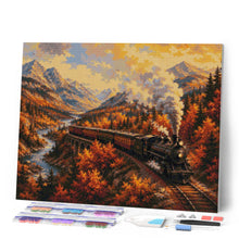 Load image into Gallery viewer, Diamond Painting - Steam Train Through an Autumn Valley