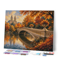 Load image into Gallery viewer, Diamond Painting - Central Park in Autumn with Bow Bridge