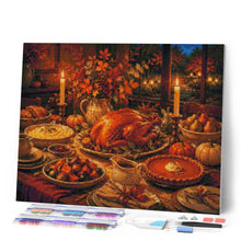 Load image into Gallery viewer, Diamond Painting - Thanksgiving Table by Candlelight