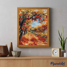 Load image into Gallery viewer, Diamond Painting - Red Apples on an Autumn Tree