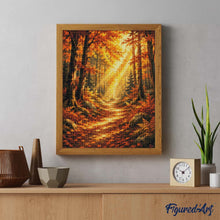 Load image into Gallery viewer, Diamond Painting - Forest Path with Sunbeams