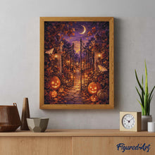 Load image into Gallery viewer, Diamond Painting - Enchanted Jack o Lantern Garden Gate