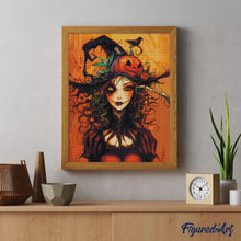 Load image into Gallery viewer, Diamond Painting - Halloween Witch Portrait