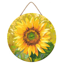Load image into Gallery viewer, Diamond Painting on Wood Slice - Sunflower