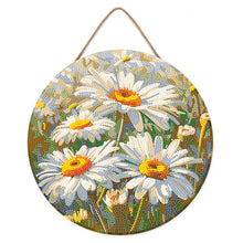 Load image into Gallery viewer, Diamond Painting on Wood Slice - Daisies