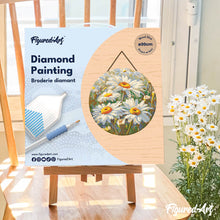 Load image into Gallery viewer, Diamond Painting on Wood Slice - Daisies