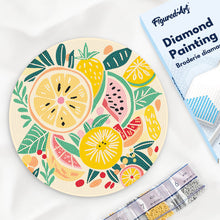 Load image into Gallery viewer, Diamond Painting on Wood Slice - Fruits Figured'Art UK