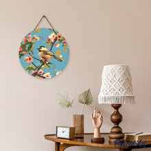 Load image into Gallery viewer, Diamond Painting on Wood Slice - Bird on Branch
