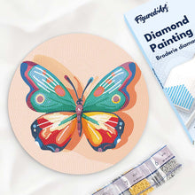 Load image into Gallery viewer, Diamond Painting on Wood Slice - Butterfly Figured'Art UK