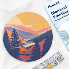 Load image into Gallery viewer, Diamond Painting on Wood Slice - Autumn Valley Figured'Art UK