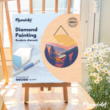 Load image into Gallery viewer, Diamond Painting on Wood Slice - Autumn Valley