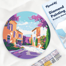 Load image into Gallery viewer, Diamond Painting on Wood Slice - Provence Spring Figured'Art UK