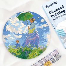 Load image into Gallery viewer, Diamond Painting on Wood Slice - The walk - Monet Figured'Art UK