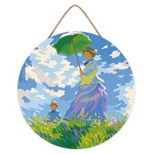 Load image into Gallery viewer, Diamond Painting on Wood Slice - The walk - Monet