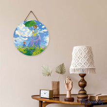 Load image into Gallery viewer, Diamond Painting on Wood Slice - The walk - Monet