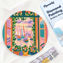 Load image into Gallery viewer, Diamond Painting on Wood Slice - The Open Window - Matisse Figured'Art UK