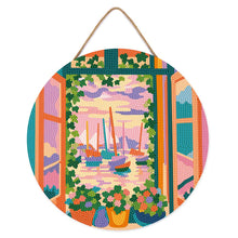 Load image into Gallery viewer, Diamond Painting on Wood Slice - The Open Window - Matisse