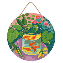 Load image into Gallery viewer, Diamond Painting on Wood Slice - Goldfish - Matisse