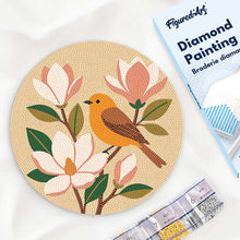 Load image into Gallery viewer, Diamond Painting on Wood Slice - Magnolia Songbird Figured'Art UK