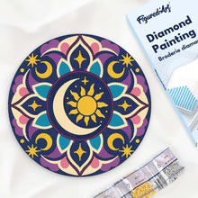 Load image into Gallery viewer, Diamond Painting on Wood Slice - Celestial Mandala Figured'Art UK