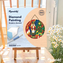 Load image into Gallery viewer, Diamond Painting on Wood Slice - Christmas Nutcracker
