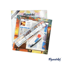 Load image into Gallery viewer, Mini Diamond Painting 25x25cm - Pagoda and Mount Fuji