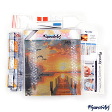 Load image into Gallery viewer, Mini Diamond Painting 25x25cm - Pagoda and Mount Fuji