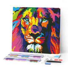 Load image into Gallery viewer, Mini Diamond Painting 25x25cm - Lion Pop Art Figured'Art UK