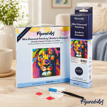 Load image into Gallery viewer, Mini Diamond Painting 25x25cm - Lion Pop Art
