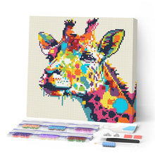 Load image into Gallery viewer, Mini Diamond Painting 25x25cm - Giraffe Abstract Pop Art Figured'Art UK